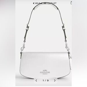 🖤COACH NWT - light silver Andrea Shoulder‎ Bag🖤